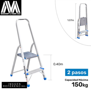 ESCALERA DE ALUMINIO TIPO BANQUETA ECONOMIC
